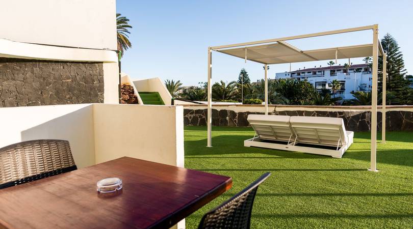Terrace New Folias Hotel Gran Canaria