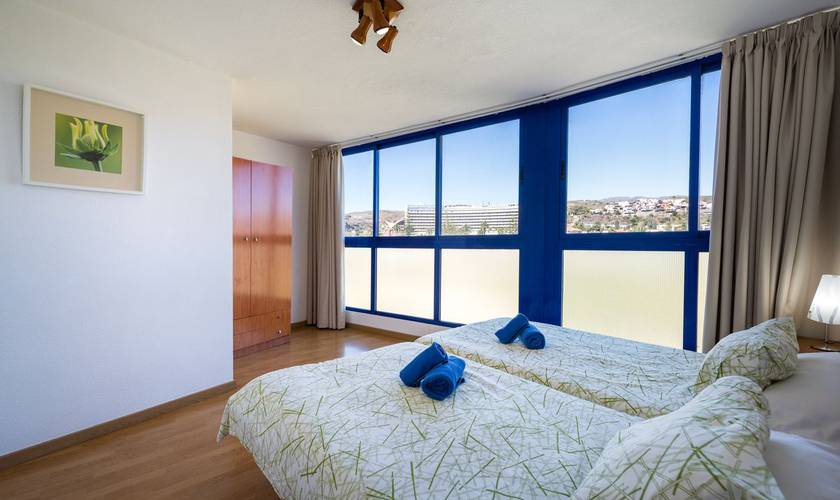 Two bedroom apartment with double balcony and sea views New Folias Hotel Gran Canaria